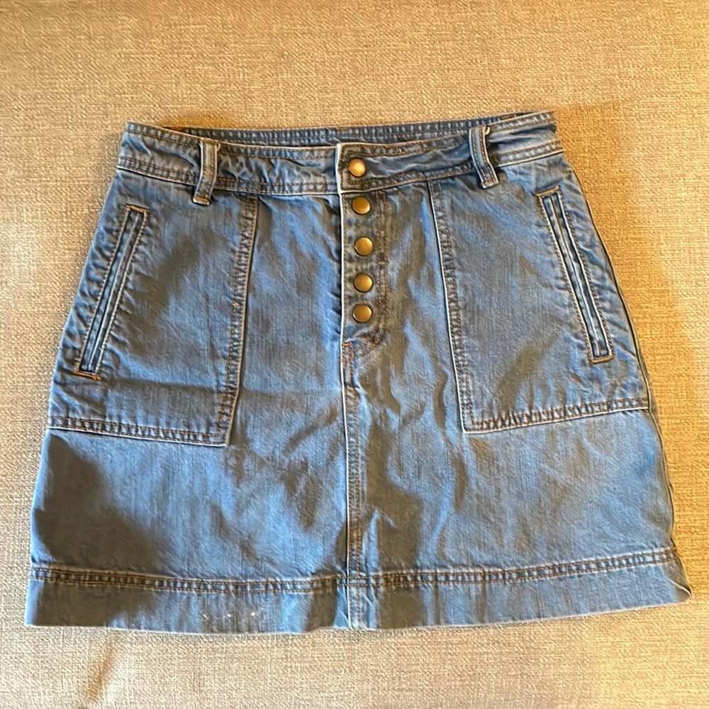 free people denim skirt